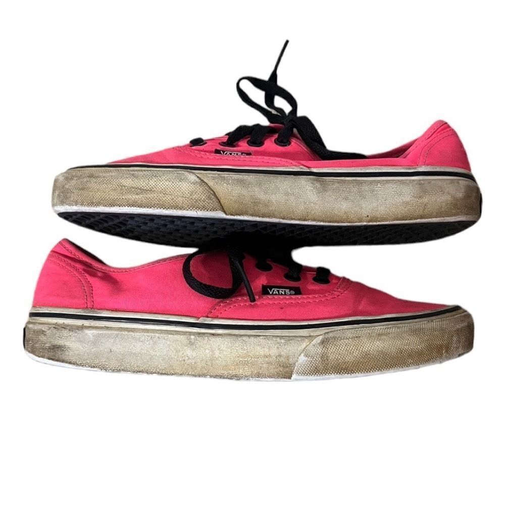 Vans 7 women’s low rise hot pink black GUC sneaker skate casual shoe men’s 5.5 - Picture 4 of 8